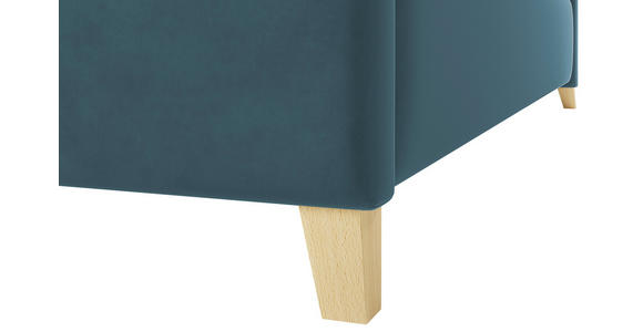 POLSTERBETT Lattenrost, Bettkasten Blau 140/200 cm - Blau/Eichefarben, KONVENTIONELL, Holz/Textil (140/200cm) - Hom`in