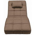 RELAXLIEGE Webstoff Braun  - Schwarz/Braun, Design, Textil/Metall (74/86/162cm) - Hom`in