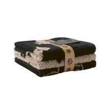 SADA RUČNÍKŮ NA OBLIČEJ, 30/30 cm, černá - černá, Basics, textil (30/30cm) - Cawoe
