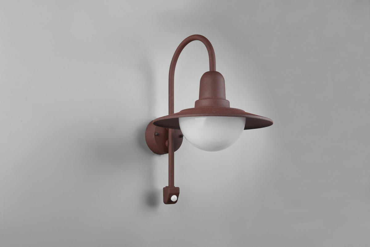AUSSENWANDLEUCHTE - Weiss/Rostfarben, Konventionell, Glas/Metall (30/45,5/38cm) - Trio Leuchten