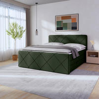 BOXSPRINGBETT 180/200 cm  in Grün  - Schwarz/Grün, MODERN, Holz/Kunststoff (180/200cm) - MID.YOU