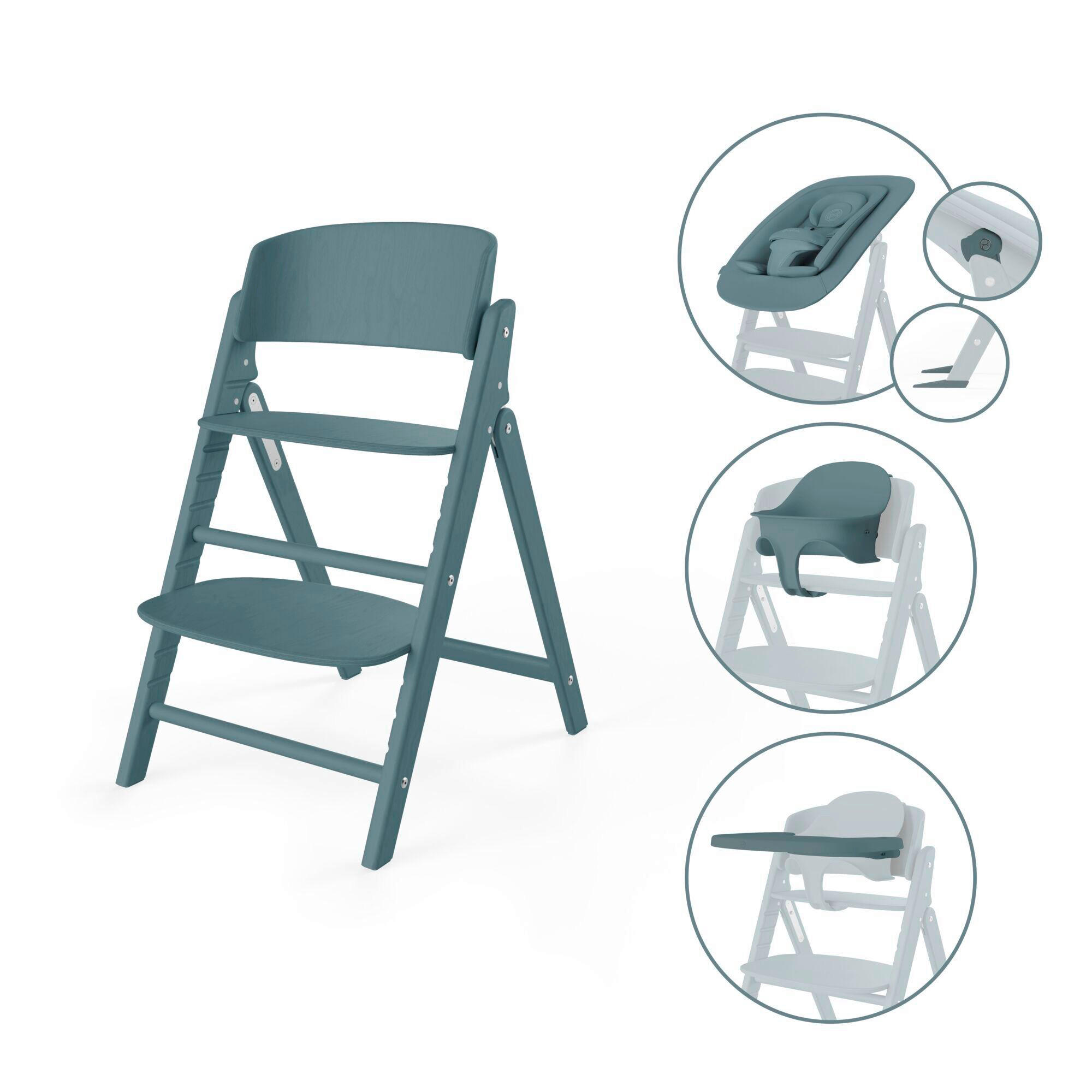 Cybex Hochstuhl Click \u0026 Fold Blau 47x80.8-90.6x69.9-77.5 cm