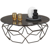 COUCHTISCH Keramik 90/90/40 cm  - Schwarz, Design, Keramik/Metall (90/90/40cm) - Naos