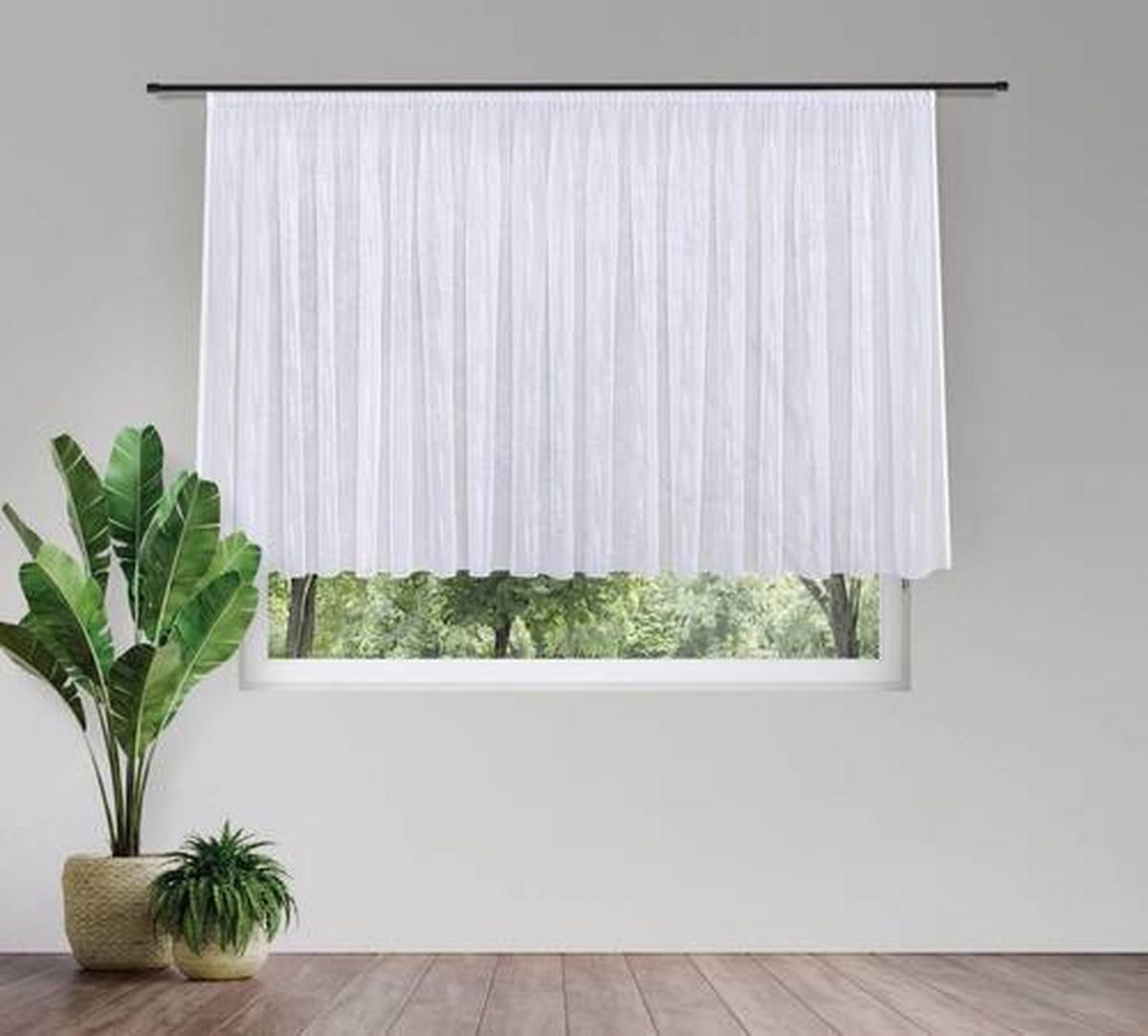 FERTIGSTORE  transparent  450/150 cm   - Beige, Basics, Textil (450/150cm)