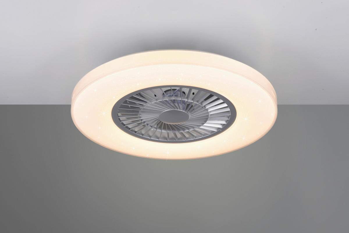 MENNYEZETI VENTILÁTOR - titánszürke/ezüstszínű, Basics, műanyag (59/15,5cm) - Mican