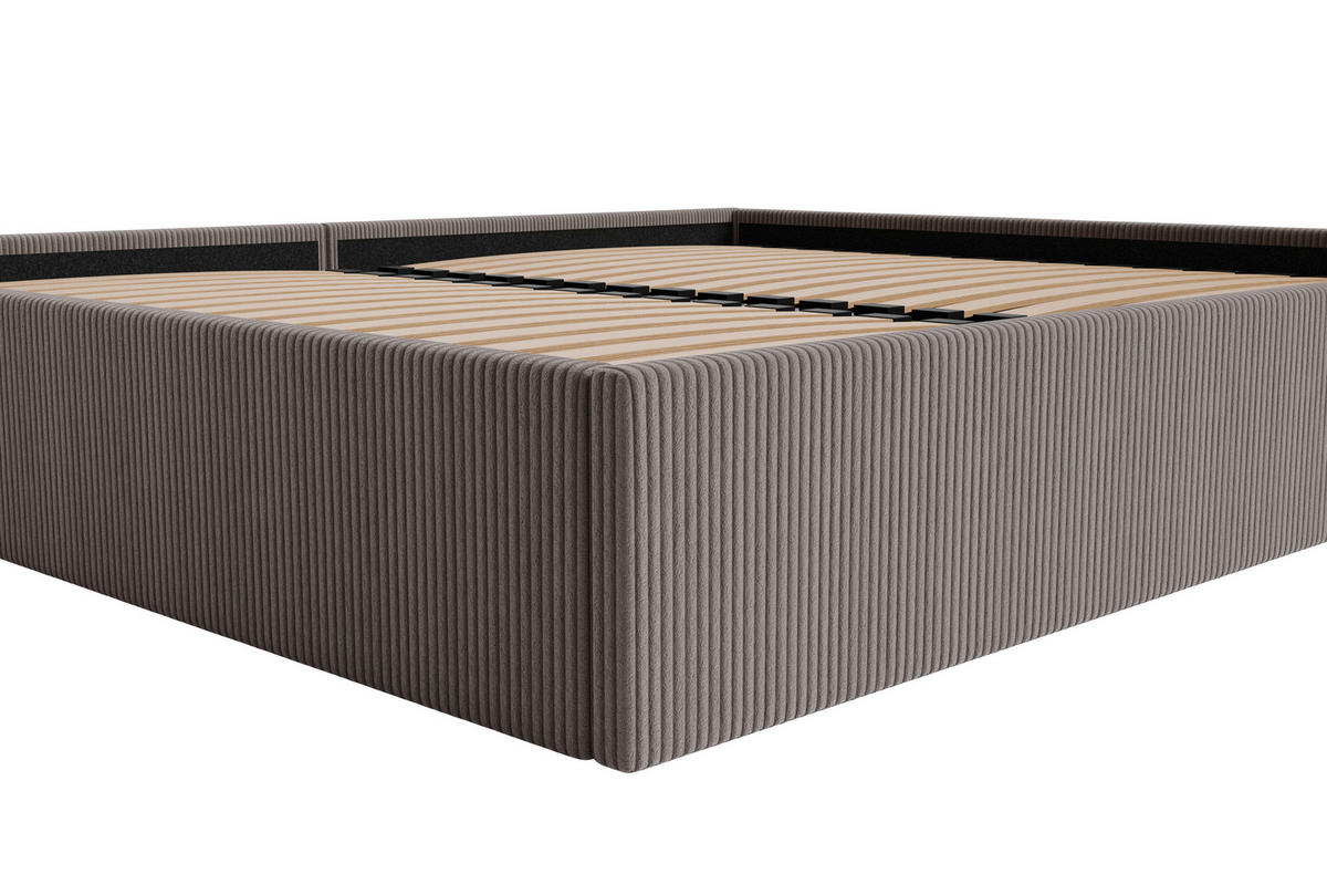 POLSTERBETT 240/200 cm,  in Anthrazit, Lattenrost, Bettkasten,  - Anthrazit/Schwarz, Design, Holz/Textil (240/200cm) - Boxxx