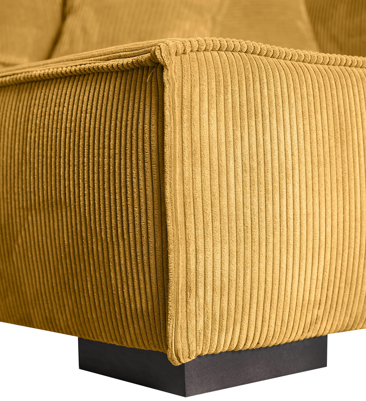 ECKSOFA in Cord Senfgelb  - Senfgelb/Braun, KONVENTIONELL, Holz/Textil (230/190cm) - Carryhome