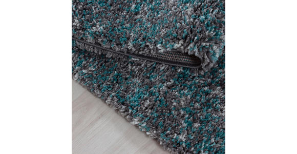 HOCHFLORTEPPICH 80/80 cm Enjoy Blau  - Blau, KONVENTIONELL, Textil (80/80cm) - Novel