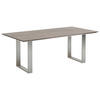 GARTENTISCH 180/95/76 cm Metall, Kunststoff rechteckig  - Silberfarben/Grau, Design, Kunststoff/Metall (180/95/76cm)