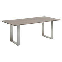 GARTENTISCH 180/95/76 cm Metall, Kunststoff Grau, Silberfarben rechteckig  - Silberfarben/Grau, Design, Kunststoff/Metall (180/95/76cm)