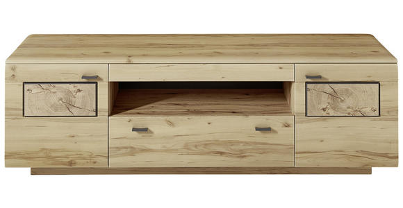 LOWBOARD 190/59/47 cm - Buchefarben/Graphitfarben, KONVENTIONELL, Holzwerkstoff/Metall (190/59/47cm) - Cantus