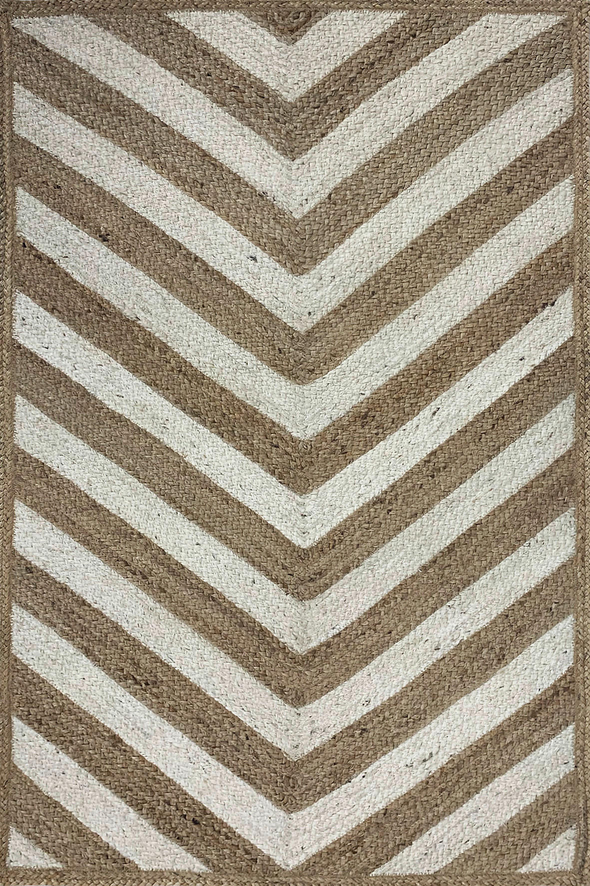 Jute Teppich  130/190 cm  Weiß   - Weiß, Design, Textil (130/190cm) - Linea Natura