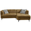 ECKSOFA in Struktur Goldfarben  247/158 cm  - Goldfarben/Schwarz, Design, Textil/Metall (247/158cm) - MID.YOU