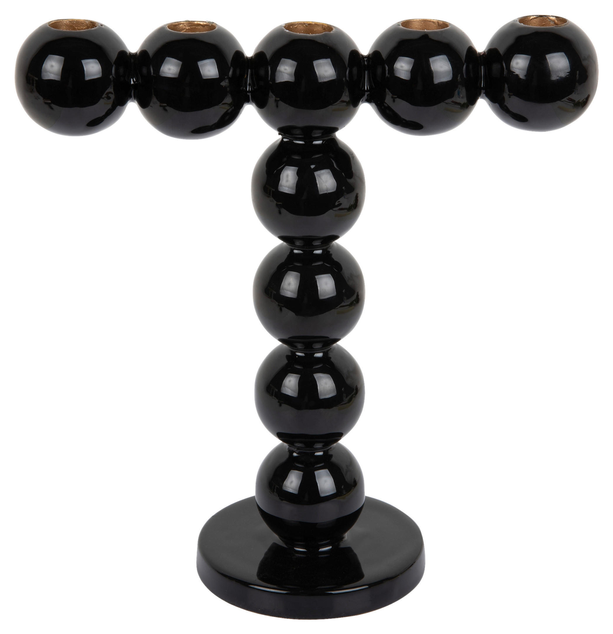 KERZENHALTER - Schwarz, Basics, Metall (25,5/26,5/10,5cm) - Present Time