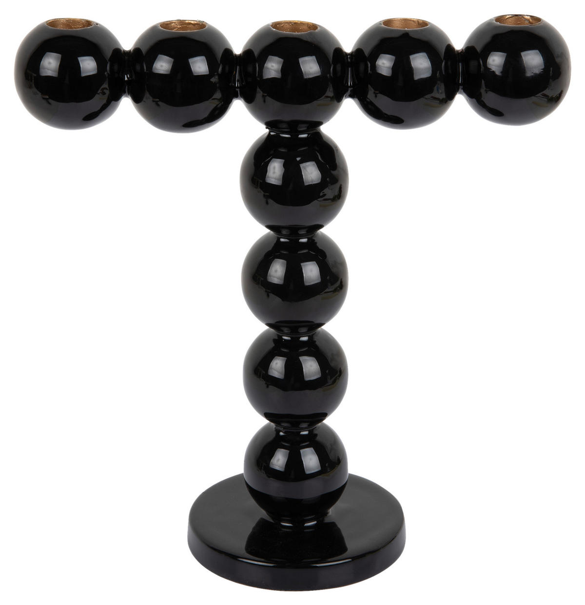 KERZENHALTER - Schwarz, Basics, Metall (25,5/26,5/10,5cm) - Present Time