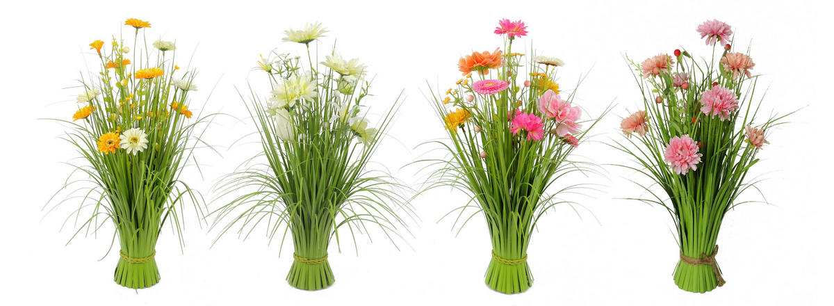 DEKORATIONSGRÄS - vit/pink, Lifestyle, metall/plast (50cm)