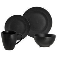KOMBISERVICE Schwarz 16-teilig 4 Personen  - Schwarz, LIFESTYLE, Keramik (36.5/33.5/33.5cm) - Novel