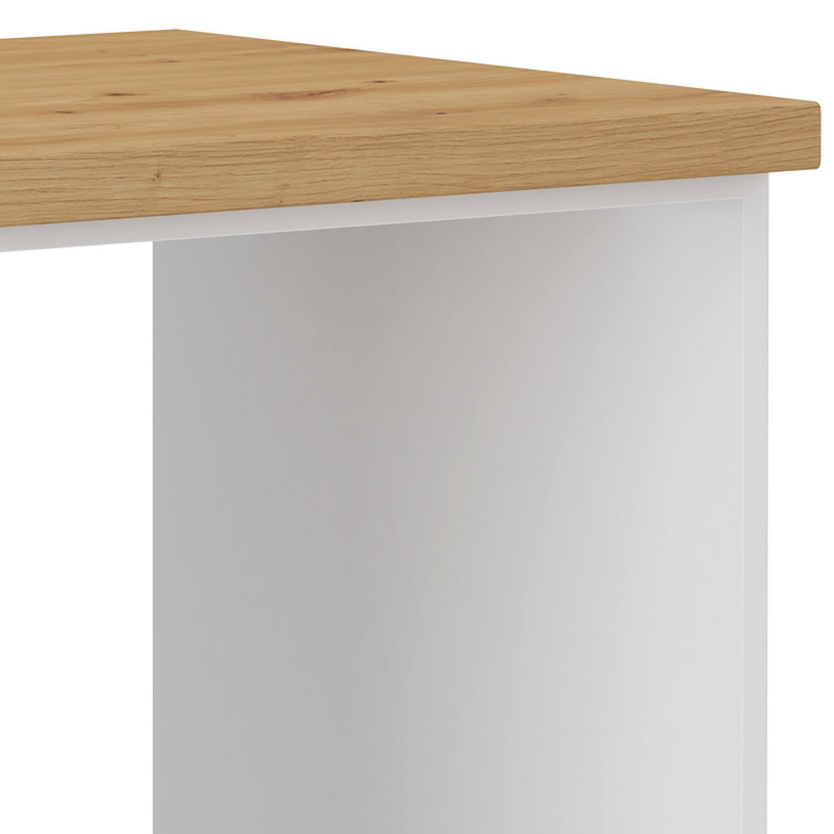 HERDUMBAUSCHRANK 60/86/60 cm  in Weiß  - Eiche Artisan/Weiß, ROMANTIK / LANDHAUS, Holzwerkstoff (60/86/60cm) - MID.YOU