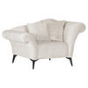 SESSEL Chenille Beige    - Beige/Schwarz, Design, Textil/Metall (138/83/85cm)