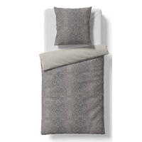 BETTWÄSCHESET Black Premium Damast Damast 160/210 cm  65 cm/100 cm  - Perlmutt, Basics, Textil (160/210cm) - Fleuresse