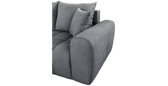 ECKSOFA  in Velours Dunkelgrau  168/298 cm  - Dunkelgrau/Schwarz, KONVENTIONELL, Kunststoff/Textil (168/298cm) - Carryhome