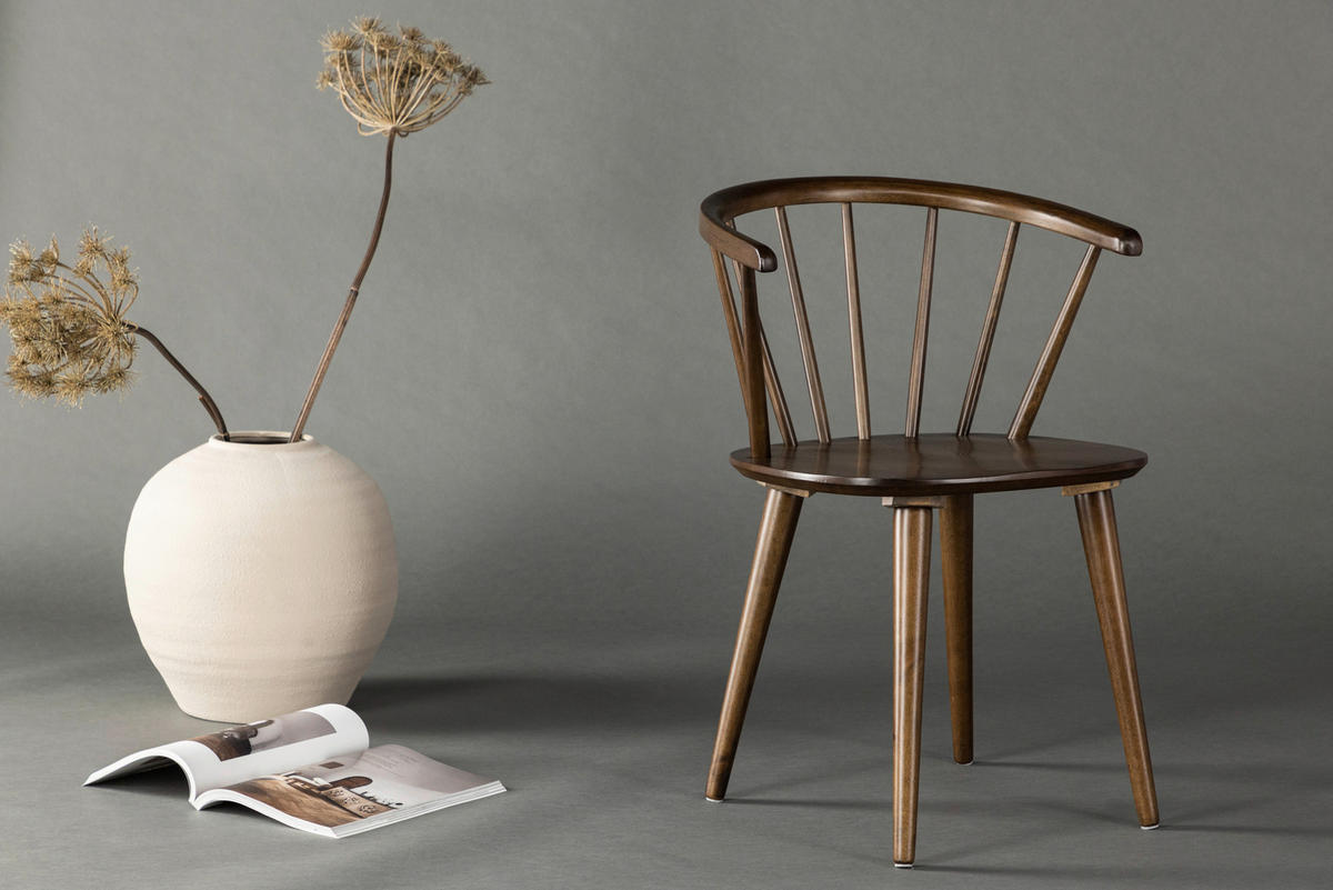 STUHL-SET 2 Stück  in Holz  - Mokka, Design, Holz (55/75/53cm) - Livetastic