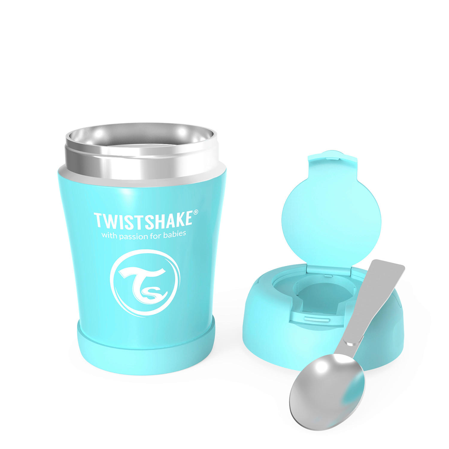ISOLIERSPEIßEGEFÄß  - Blau, Basics, Metall (10/14,5/10cm) - Twistshake