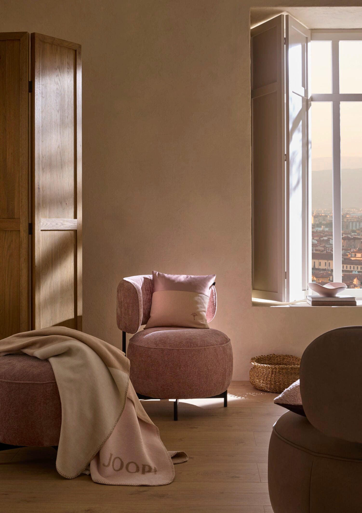 Thumbnail - Joop! Kissenhülle J!Split nude, Schlamm, Cognac, Textil, Uni, 40x40 cm, hochwertige Qualität, Wohntextilien, Bezüge, Kis...