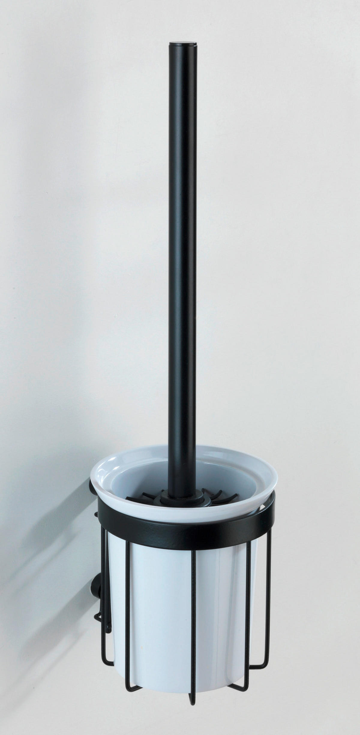 WC-BÜRSTENGARNITUR - Schwarz, Basics, Kunststoff/Metall (12/36/11cm) - Wenko