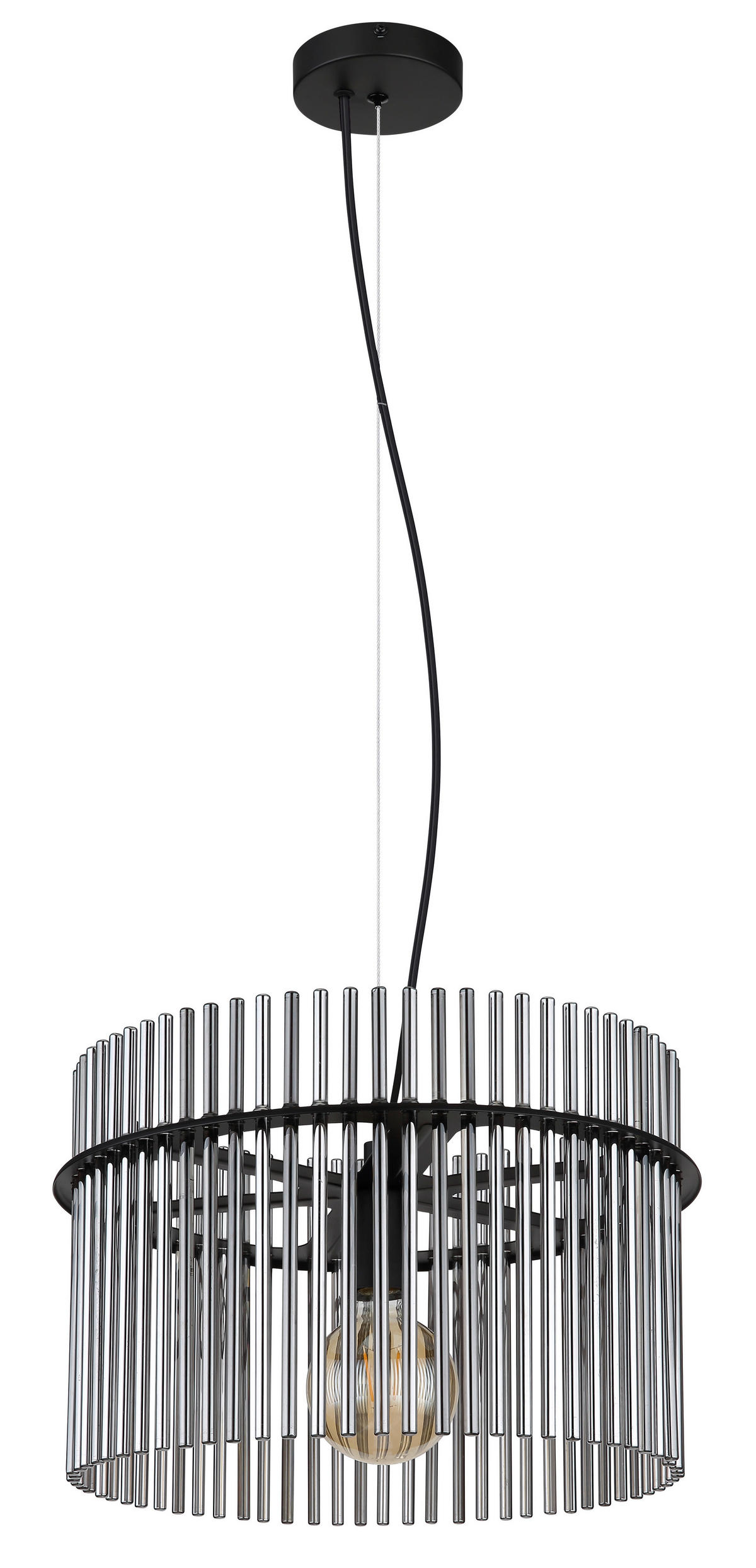 ZÁVĚSNÉ SVÍTIDLO, 40/150 cm  - šedá/černá, Trend, kov/plast (40/150cm)
