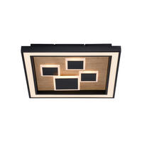 LED-DECKENLEUCHTE Eliza 48/48/7 cm   - Natur, Holz (48/48/7cm) - Paul Neuhaus