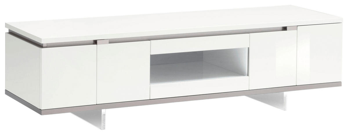 TV-SZEKRÉNY 170/48,2/52,7 cm  - fehér, Lifestyle, faalapú anyag (170/48,2/52,7cm) - Novel