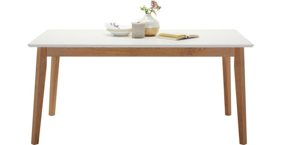 ESSTISCH in Holz, Holzwerkstoff 160/90/75 cm - Eichefarben/Weiß, Design, Holz/Holzwerkstoff (160/90/75cm) - Hom`in