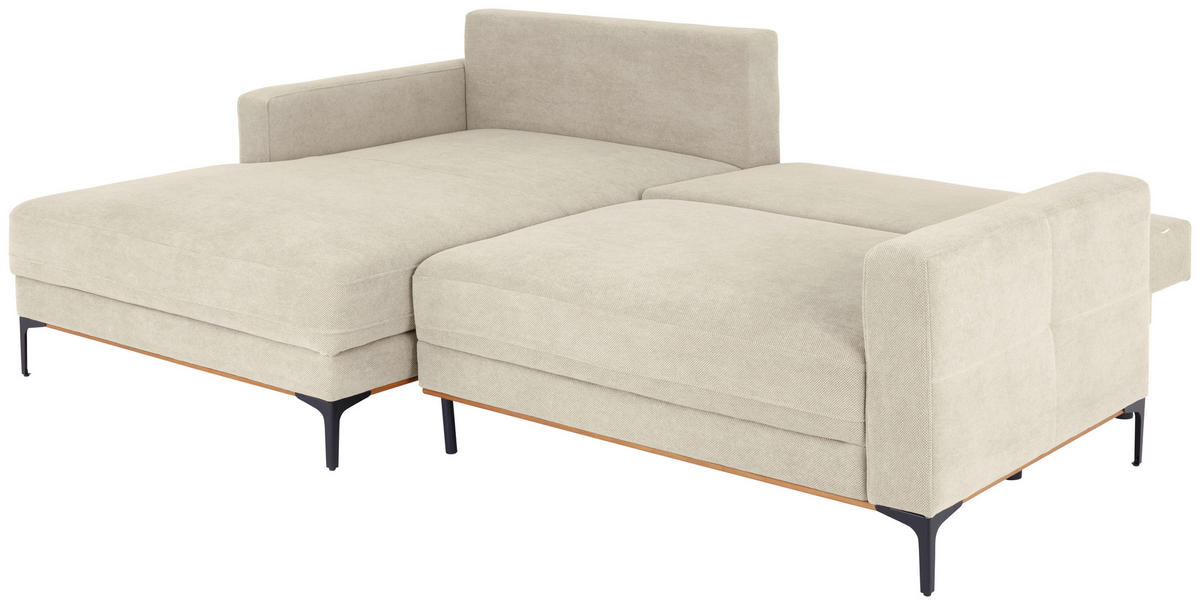 ECKSOFA Sahara  - Schwarz/Sahara, MODERN, Textil/Metall (162/238cm) - Ondega
