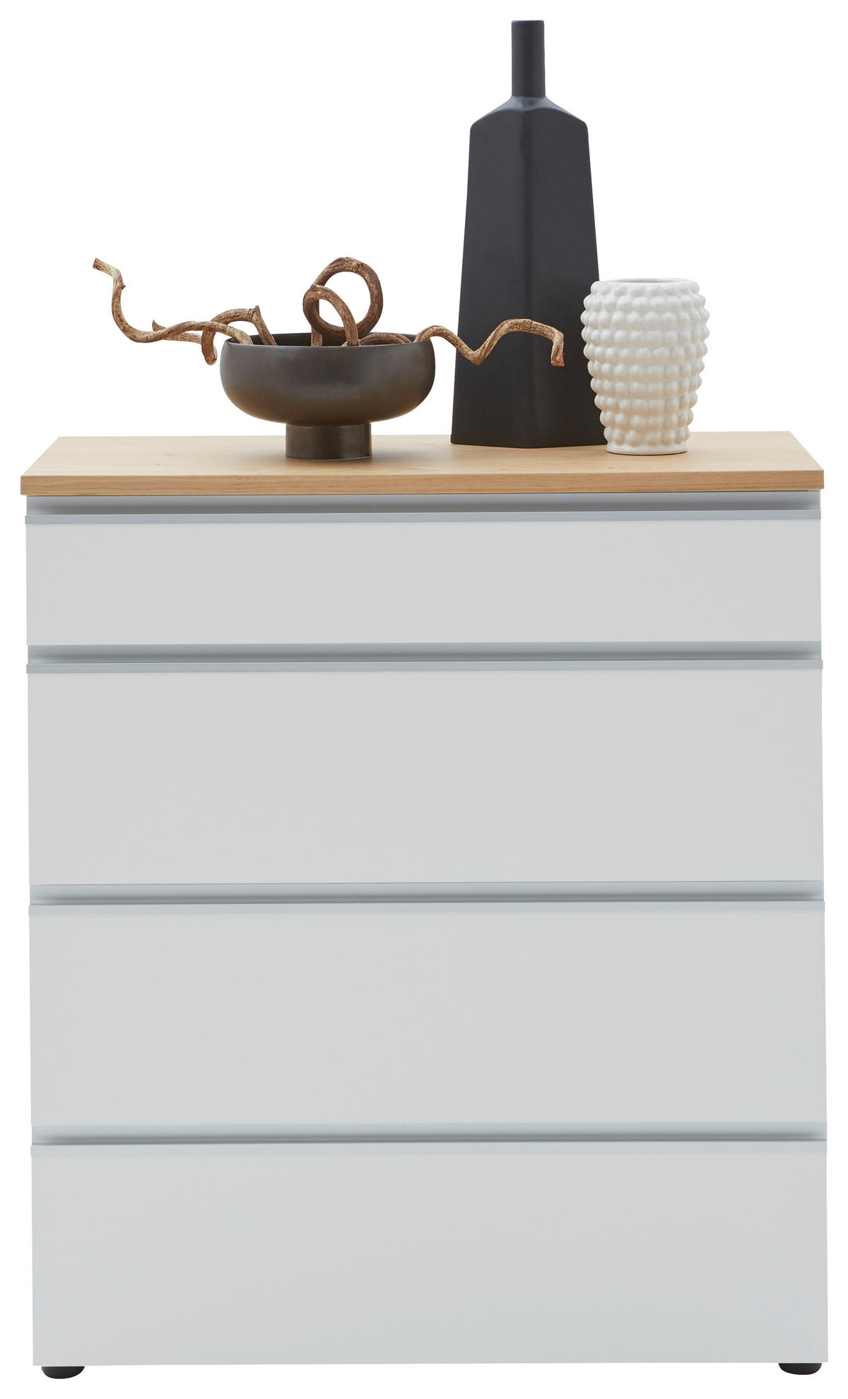 KOMMODE 90/102/41 cm  in Weiss, Eichefarben  - Weiss/Eichefarben, Design, Holz/Holzwerkstoff (90/102/41cm) - Dieter Knoll
