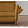ECKSOFA in Echtleder Currygelb  169/298 cm  - Currygelb/Schwarz, Design, Leder/Metall (169/298cm) - Dieter Knoll