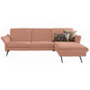 ECKSOFA in Mikrofaser Hellrot  262/158 cm  - Hellrot/Anthrazit, Design, Textil/Metall (262/158cm) - Himolla Komfortklass