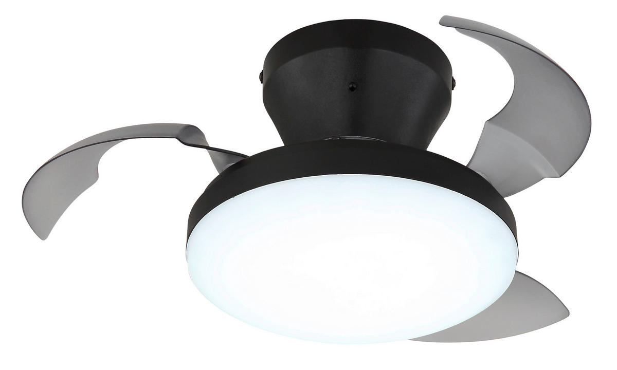 DECKENVENTILATOR - Transparent/Opal, Design, Kunststoff (38/15,5cm) - Globo