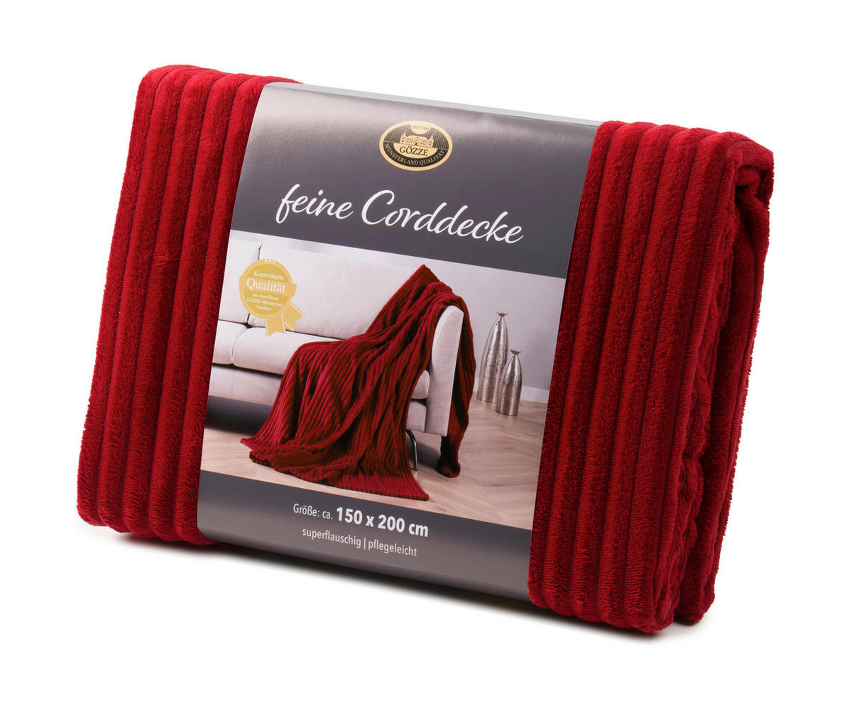 WOHNDECKE 150/200 cm  - Rot, Basics, Kunststoff (150/200cm)