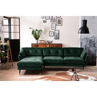 ECKSOFA Eckteil  JAPAN-REC.2S Grün Samt  - Grün, MODERN, Holz/Textil (269/155cm) - MID.YOU