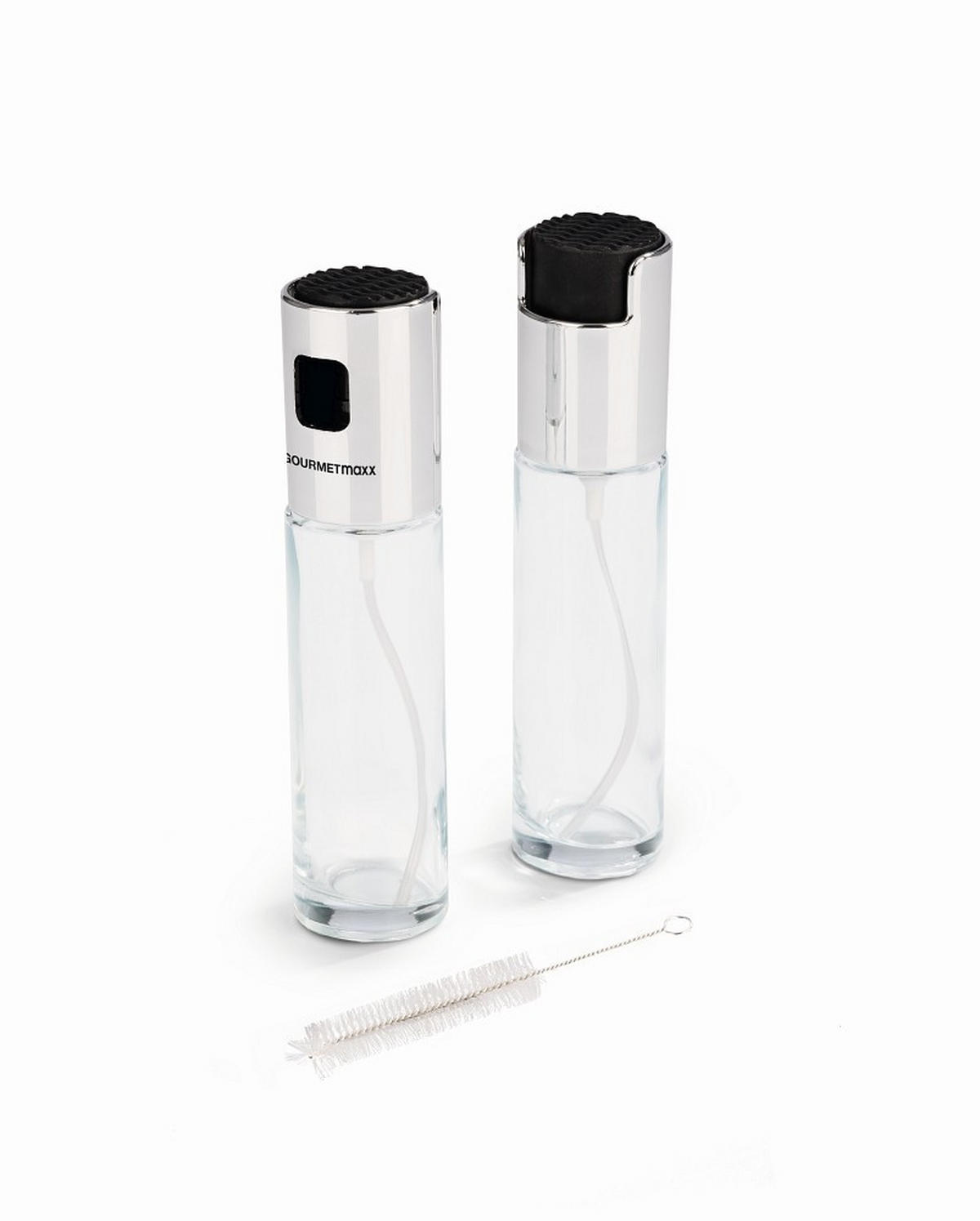 ESSIG-/ÖLFLASCHE - Edelstahlfarben/Transparent, Basics, Glas/Kunststoff (4/17,5cm) - GOURMETMAXX