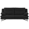 3-SITZER-SOFA in Leder Anthrazit  - Anthrazit, Design, Leder/Metall (215/90/109cm)