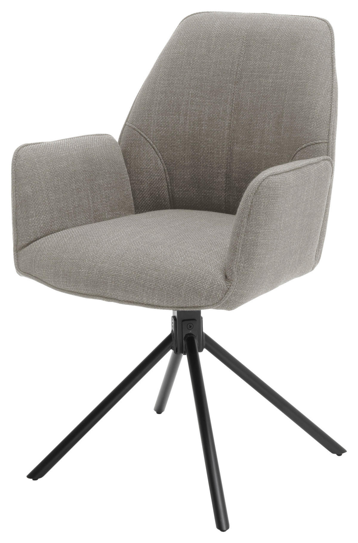 ARMLEHNSTUHL  in Eisen Webstoff  - Schwarz/Cappuccino, Design, Textil/Metall (59/87/61cm) - Carryhome