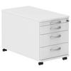 ROLLCONTAINER 42,7/54,4/80 cm  - Weiss/Alufarben, Konventionell, Holzwerkstoff/Metall (42,7/54,4/80cm) - Moderano