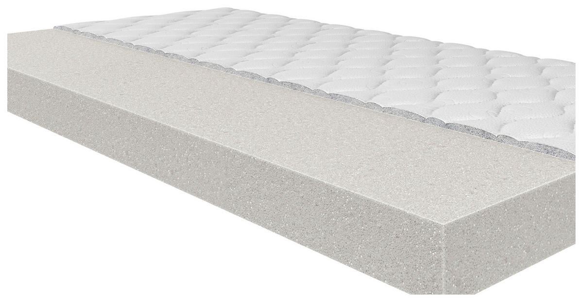 KOMFORTSCHAUMMATRATZE 180/200 cm Höhe ca. 9 cm  - Weiß, Basics, Textil (180/200cm) - Boxxx