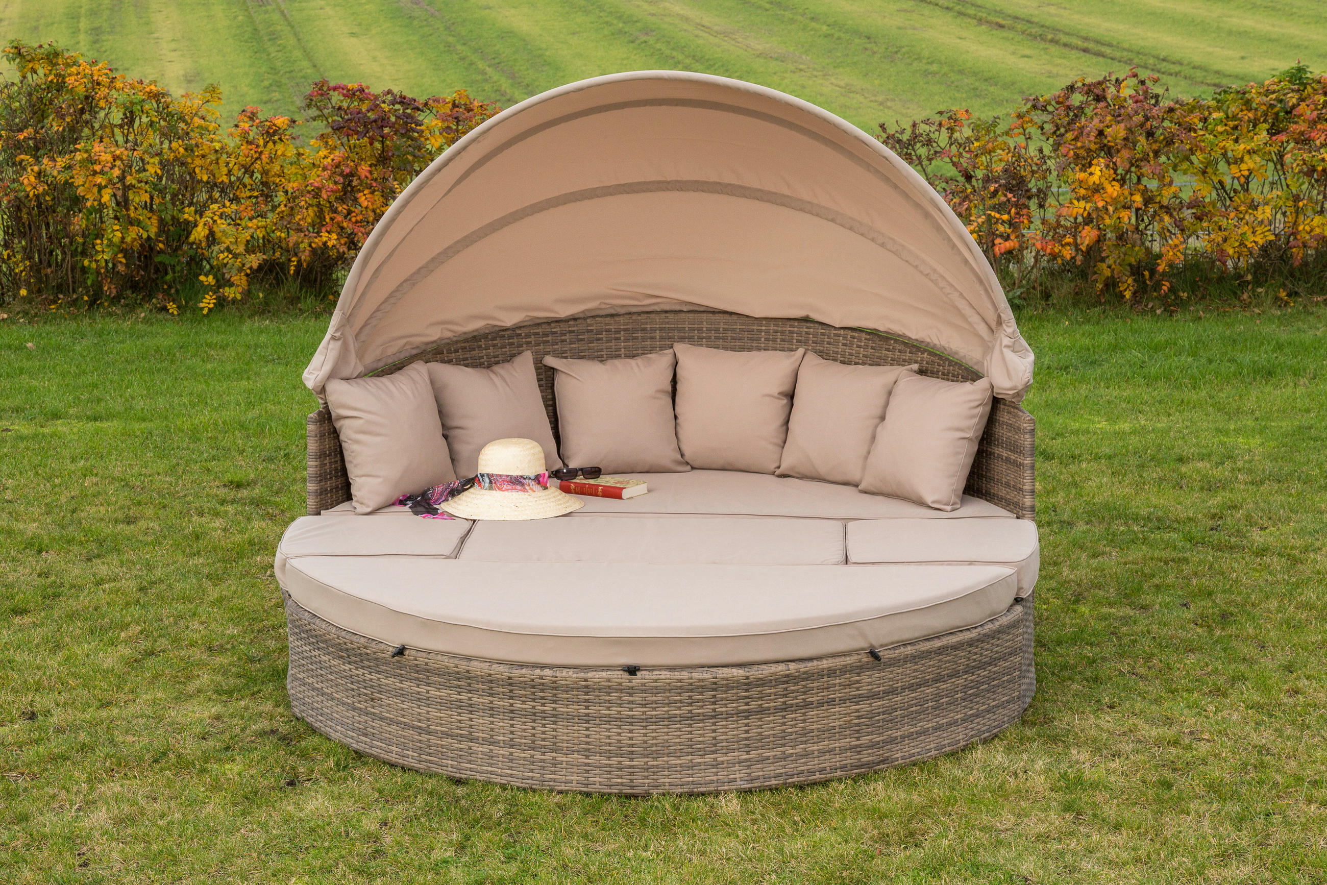 VRTNI LEŽALNIK aluminij prašno lakirano naravne barve  - naravne barve/bež, Konvencionalno, kovina/umetna masa (180/88/183cm) - Gardenson
