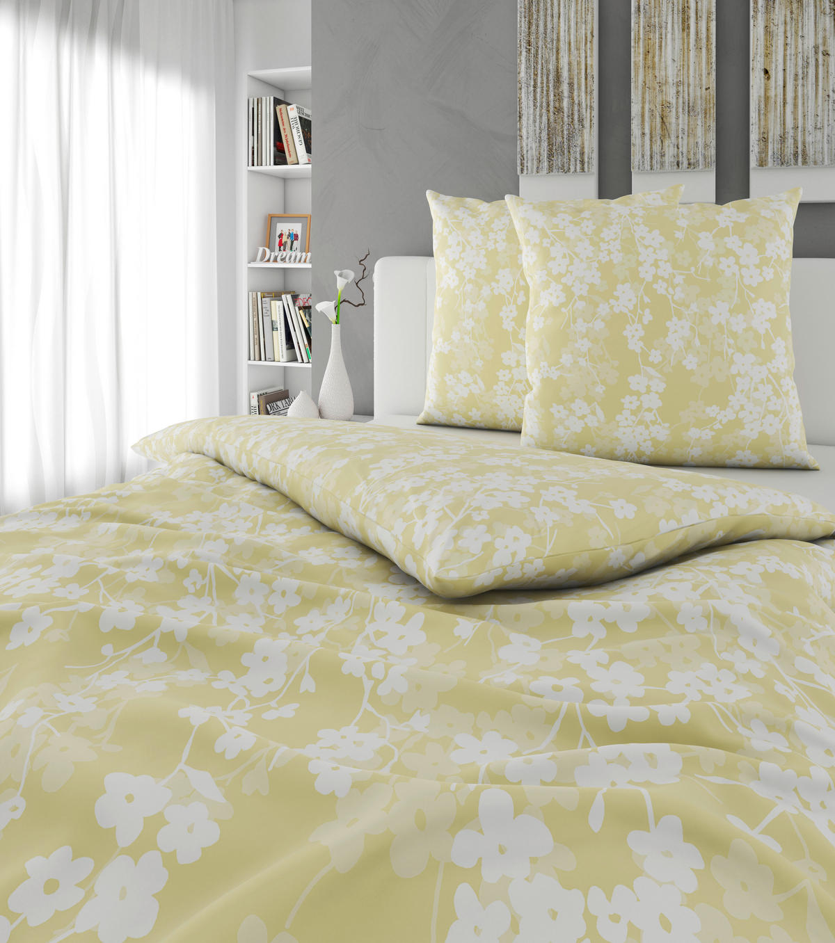 BETTWÄSCHE Musselin 200/200 cm  - Gelb, Textil (200/200cm) - Esposa