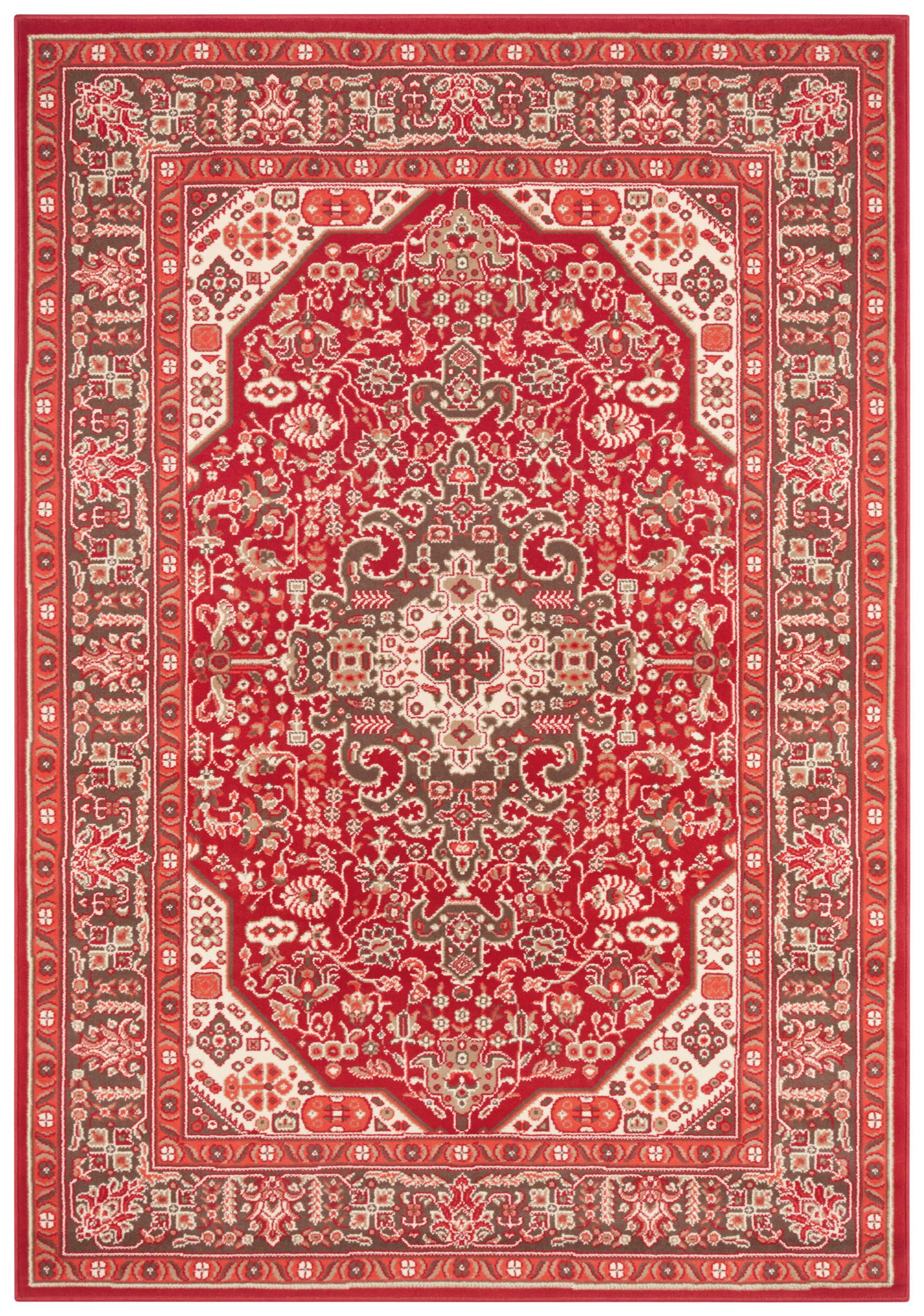 VINTAGE-TEPPICH 80/150 cm Mirkan Multicolor, Hellrot  - Hellrot/Multicolor, Basics, Kunststoff/Textil (80/150cm)