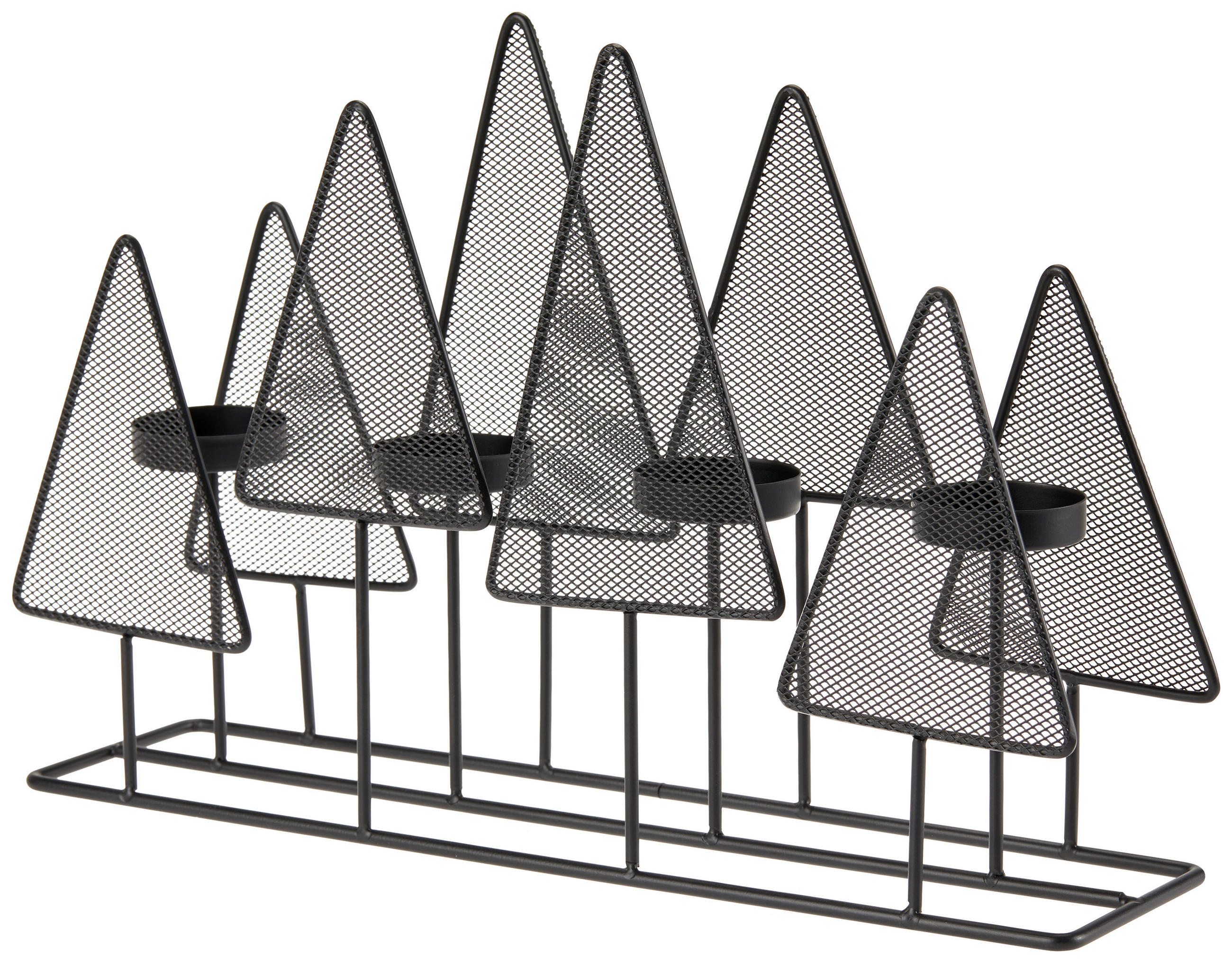 Teelichthalter Davut Metall Schwarz 4 Teelichter