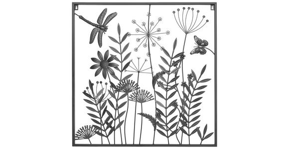 WANDDEKO Metall  - Schwarz, Basics, Metall (81,6/81,6cm) - Ambia Home